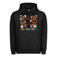 Pigment Black everything is better with dachshunds Urban Hoodie - JahusDesignShop