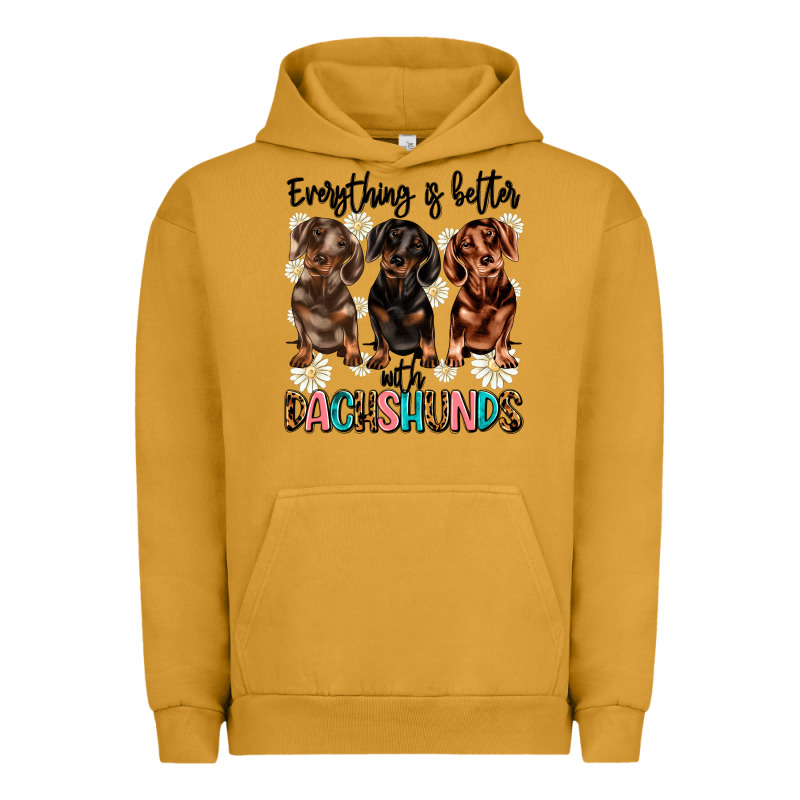 Everything Is Better With Dachshunds Urban Hoodie by JahusDesignShop | Teevron