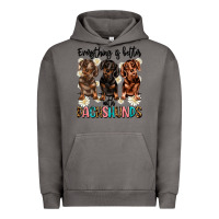 Pigment Tornado everything is better with dachshunds Urban Hoodie - JahusDesignShop