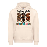Sandshell everything is better with dachshunds Urban Hoodie - JahusDesignShop