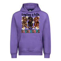 Tulip everything is better with dachshunds Urban Hoodie - JahusDesignShop