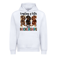 White everything is better with dachshunds Urban Hoodie - JahusDesignShop