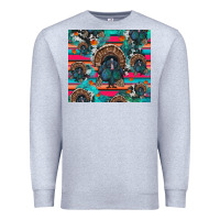 Heather Grey Thanksgiving Turkey Premium Sweatshirt - RanaPortraitStore