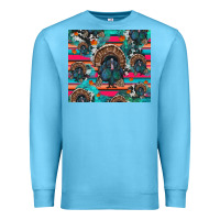 Ocean Blue Thanksgiving Turkey Premium Sweatshirt - RanaPortraitStore