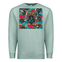 Seafoam Thanksgiving Turkey Premium Sweatshirt - RanaPortraitStore