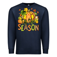 Navy Tis' the season Fall Softball Premium Sweatshirt - RanaPortraitStore