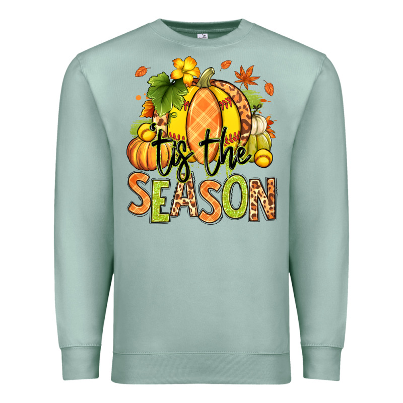Tis' The Season Fall Softball Premium Sweatshirt by RanaPortraitStore | Teevron