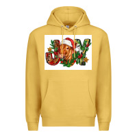 Antique Gold christmas heifer joy Premium Hoodie - FaDigitalArtStudio