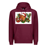 Burgundy christmas heifer joy Premium Hoodie - FaDigitalArtStudio