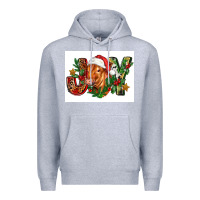 Heather Grey christmas heifer joy Premium Hoodie - FaDigitalArtStudio