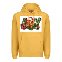Mustard christmas heifer joy Premium Hoodie - FaDigitalArtStudio