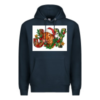 Navy christmas heifer joy Premium Hoodie - FaDigitalArtStudio