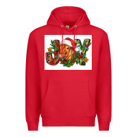 Red christmas heifer joy Premium Hoodie - FaDigitalArtStudio