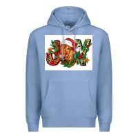 Colony Blue christmas heifer joy Premium Hoodie - FaDigitalArtStudio