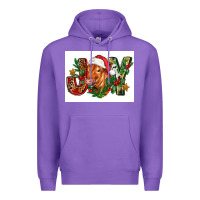 Purple christmas heifer joy Premium Hoodie - FaDigitalArtStudio
