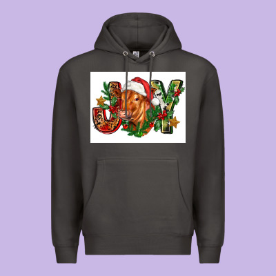 Christmas Heifer Joy Premium Hoodie Designed By Fadigitalartstudio