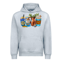 Heather Grey hannukah coffee cups Urban Hoodie - AdoDesignShop