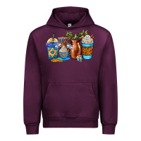 Mauve Wine hannukah coffee cups Urban Hoodie - AdoDesignShop