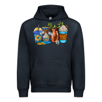 Navy hannukah coffee cups Urban Hoodie - AdoDesignShop