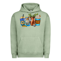 Pigment Oil Green hannukah coffee cups Urban Hoodie - AdoDesignShop