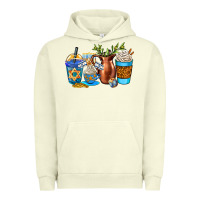 Pigment Pistachio hannukah coffee cups Urban Hoodie - AdoDesignShop