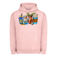 Pigment Salmon hannukah coffee cups Urban Hoodie - AdoDesignShop