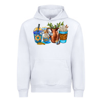 White hannukah coffee cups Urban Hoodie - AdoDesignShop