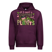 Mauve Wine all i need is coffee and plants Urban Hoodie - JahusDesignShop
