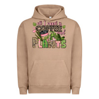 Pigment Burro all i need is coffee and plants Urban Hoodie - JahusDesignShop
