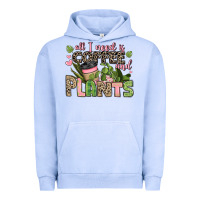 Pigment Grape Ice all i need is coffee and plants Urban Hoodie - JahusDesignShop