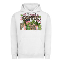Pigment Lunar Rock all i need is coffee and plants Urban Hoodie - JahusDesignShop