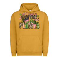 Pigment Peanut Butter all i need is coffee and plants Urban Hoodie - JahusDesignShop