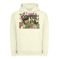 Pigment Pistachio all i need is coffee and plants Urban Hoodie - JahusDesignShop