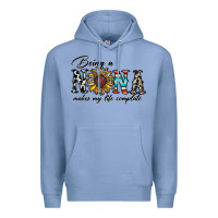 Colony Blue being nana makes my life complate Premium Hoodie - CowhideDigitalArt