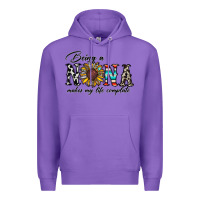 Purple being nana makes my life complate Premium Hoodie - CowhideDigitalArt