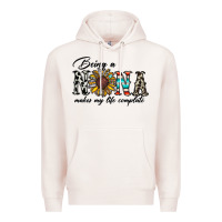 Pale Pink being nana makes my life complate Premium Hoodie - CowhideDigitalArt
