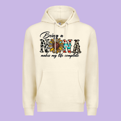 Being Nana Makes My Life Complate Premium Hoodie Designed By Cowhidedigitalart