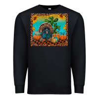 Black Western Fall Thanksgiving Turkey Premium Sweatshirt - RanaPortraitStore