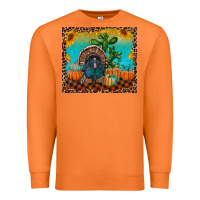Carrot Western Fall Thanksgiving Turkey Premium Sweatshirt - RanaPortraitStore