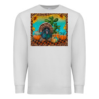 Dove Grey Western Fall Thanksgiving Turkey Premium Sweatshirt - RanaPortraitStore
