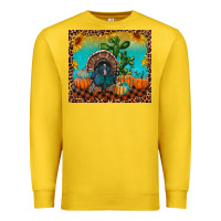 Lemon Western Fall Thanksgiving Turkey Premium Sweatshirt - RanaPortraitStore
