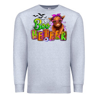 Heather Grey Boo Heifer baby Cow Premium Sweatshirt - RanaPortraitStore