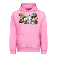 Fuchsia Pink coffee tools coffee cups Urban Hoodie - AdoDesignShop