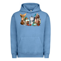 Pigment Pebble Blue coffee tools coffee cups Urban Hoodie - AdoDesignShop