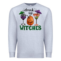 Heather Grey Drink Up Witches Halloween Premium Sweatshirt - RanaPortraitStore
