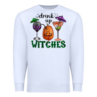 White Drink Up Witches Halloween Premium Sweatshirt - RanaPortraitStore