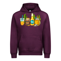 Mauve Wine beer coffee cups Urban Hoodie - AdoDesignShop