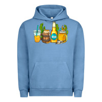 Pigment Pebble Blue beer coffee cups Urban Hoodie - AdoDesignShop