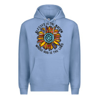 Colony Blue blessed is the nation whose god is the lord Premium Hoodie - CowhideDigitalArt