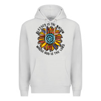 Dove Grey blessed is the nation whose god is the lord Premium Hoodie - CowhideDigitalArt